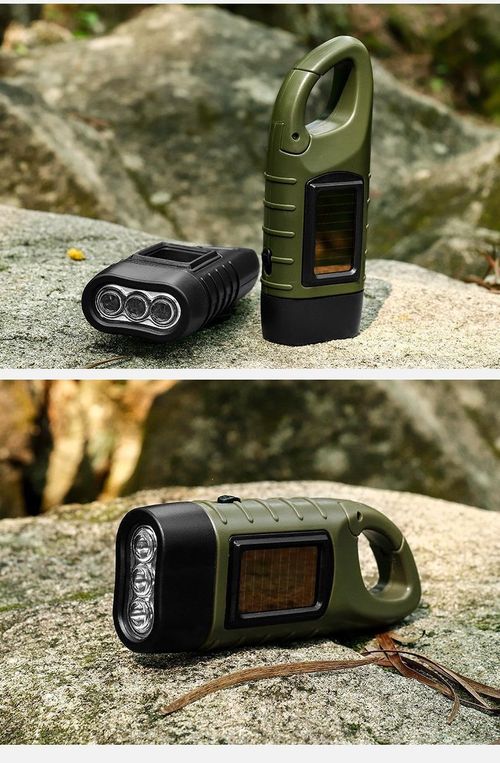 5-in-1 Solar Hand Crank Emergency Flashlight USB Power Bank LED Camping Light Kenya