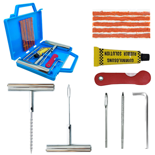 Tubeless Tire Repair Kit Portable Puncture Repair Tool Set with胶条 for Motorcycle Car Kenya