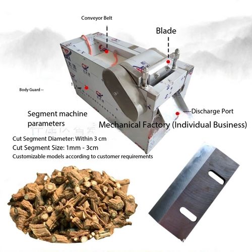 Multifunctional Cutting Slicing Machine with Alloy Blades, Adjustable Cutting Thickness, Commercial Herb Root Vegetable Chopper for Chinese Medicinal Herbs, Spices, Greens