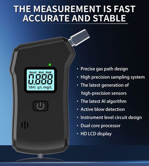 Portable Digital Breathalyzer Alcohol Tester High Precision LCD Display Rechargeable with Detachable Mouthpiece for Kenya
