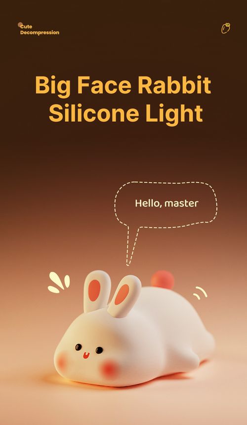 Cute Silicone Rabbit Night Light Soft Touch Bedside Lamp for Baby Nursery Bedroom Kenya