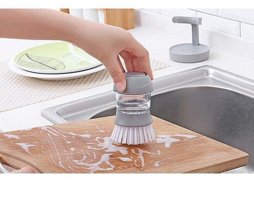 Liquid Storage Dish Washing Brush with Storage Base
