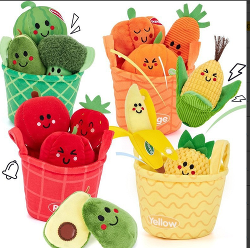 Montessori Plush Toy – Color Sorting Fruit & Vegetable Sensory Toy for Babies – Educational Sensory Toy for Kids