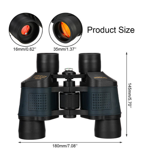 60x60 High Power Binoculars HD Low Light Night Vision Red Film Outdoor Telescope Kenya