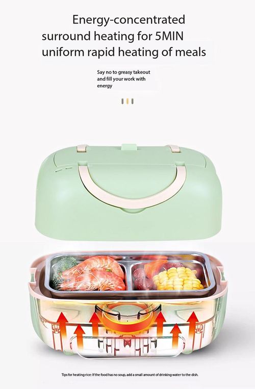 Electric Heating Lunch Box 1.2L Portable Food Warmer with Timer Touch Control for Office Workers Kenya