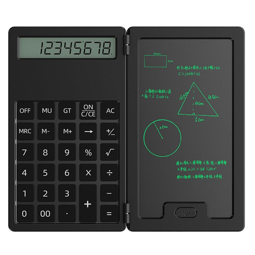 2-in-1 Folding Calculator with LCD Handwriting Board Silicone Keypad Portable Digital Notepad for Students Office Kenya