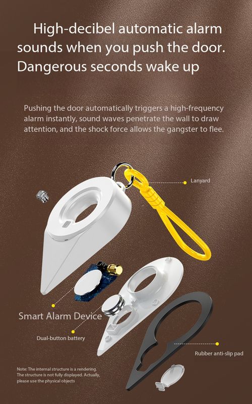 Portable Door Stop Alarm with Light Warning