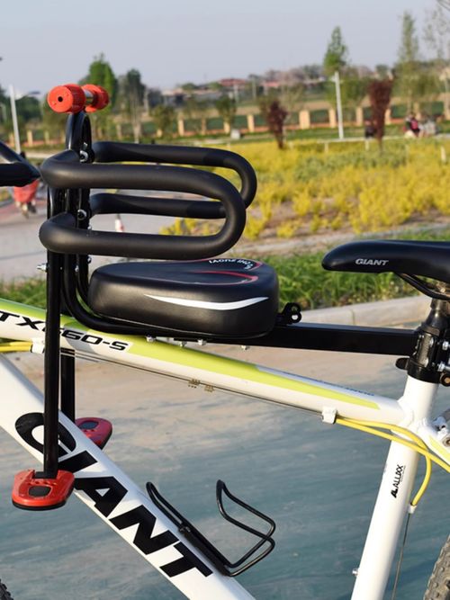 Quick Release Front Mount Kids Bike Seat, Universal Comfort Safe Bicycle Child Seat, Easy Install Toddler Cycling Safety Chair