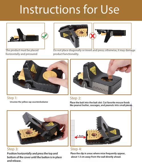 2 Pack Reusable Powerful Rat Traps