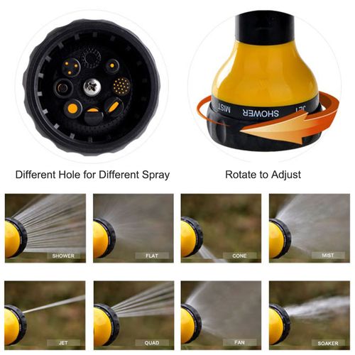 8-Pattern Garden Watering & Car Wash Spray Gun with Pre-mix Bottle
