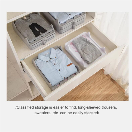 Plastic Clothes Folding Board Stackable Wardrobe Organizer Space Saving Storage Rack for Home Kenya