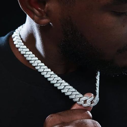 Full Rhinestone Hip Hop Necklace