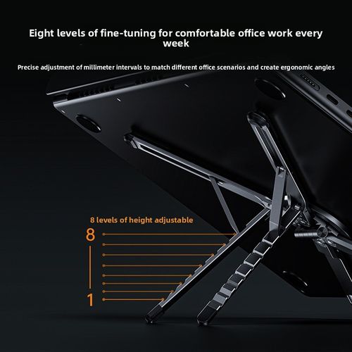 Magnetic Aluminum Alloy Stand: Portable, Foldable Support for Phones, Tablets, and Laptops with Heat Dissipation – Ideal for Office Use