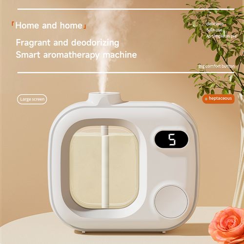 Automatic Aroma Diffuser, 5‑Gear Adjustable Wall‑Mounted Fragrance Machine, Touch Button Scent Sprayer for Home Bedroom Bathroom Toilet Deodorization, Essential Oil Compatible