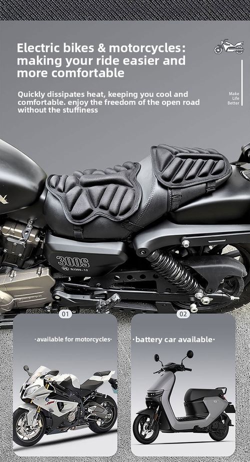 3D Shock-Absorbing Motorcycle Seat Cushion Breathable Heat-Resistant Cover for Long Rides Kenya
