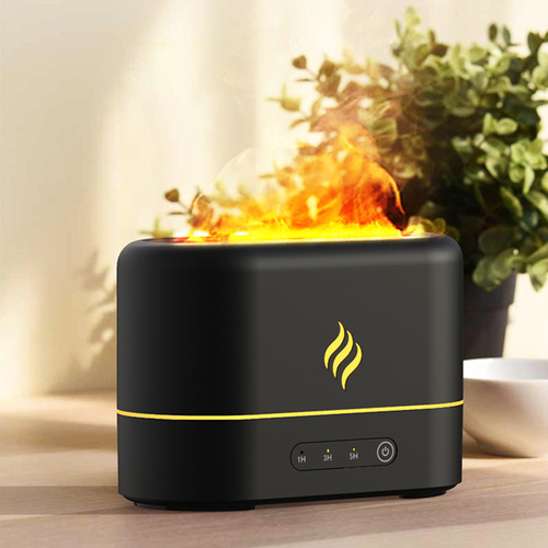 Flame Aroma Diffuser — 7-Color LED Ultrasonic Humidifier & Essential Oil Diffuser | Home Ambiance Light