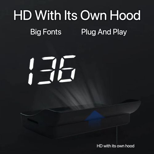 GPS Windshield HUD Speed Projector Big Font Plug and Play Universal Car Speedometer for Kenya