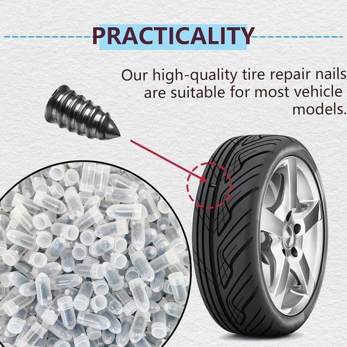 60 Counts Tire Repair Nails Self-Tapping Screw Rubber Screw Tool