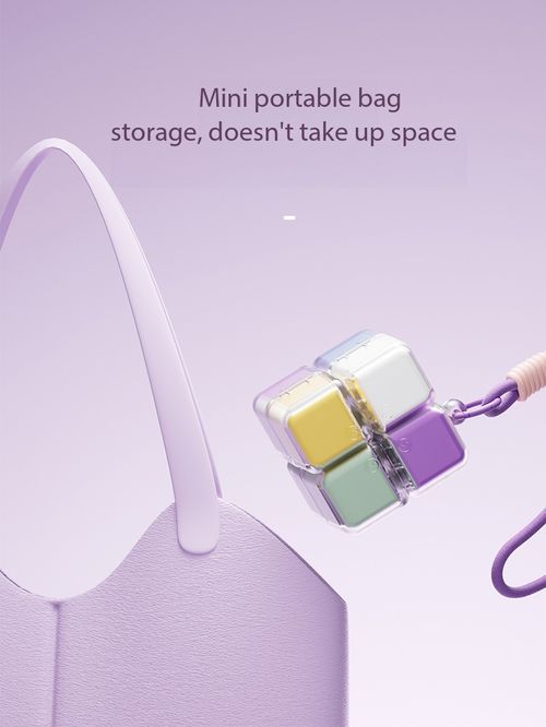Magnetic Cube Portable 8 Compartment Pill Organizer Box