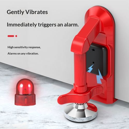 Drill-free adjustable door stop  heavy duty non-slip door stopper with suction cup, suitable for home and office security door holding.