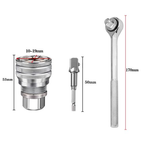 Universal Socket Wrench Set 10-19mm Adjustable Ratchet Spanner Multi-function Auto Repair Tool for Kenya