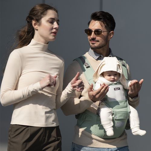 Versatile, lightweight baby carrier supporting 15 carrying positions. Minimalist-style front-facing horizontal carrier—a hands-free carrying solution | Factory direct.