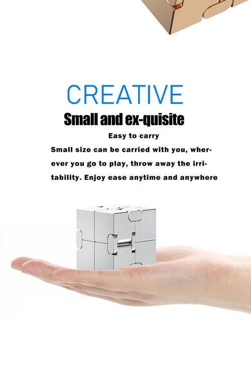 Premium Infinity Cube Fidget Toy Metal Alloy Foldable Stress Reliever Anti-Anxiety Focus Gift Box Kenya