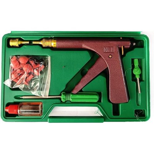 Heavy Duty Mushroom Tire Plug Repair Kit – Tubeless Tire Patch & Plug Gun Tool for Punctures and Flats – Fits Car, Truck, Motorcycle, Tractor