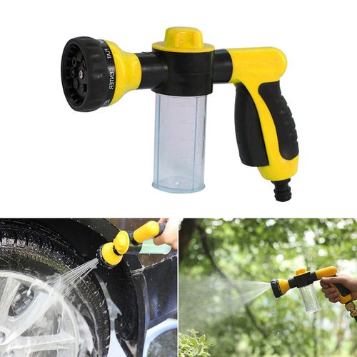 8-Pattern Garden Watering & Car Wash Spray Gun with Pre-mix Bottle
