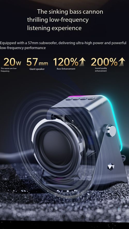 2-in-1 Wireless Sensor Speaker Phone Stand 20W Subwoofer RGB Light Desktop Audio Dock for Kenya