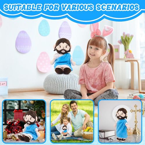 Yelakey Jesus Plush Toy - 11.8 Inch Soft and cuddly stuffed toy for kids and adults, lovely plush gift, religious thanksgiving christmas christian baptism gifts