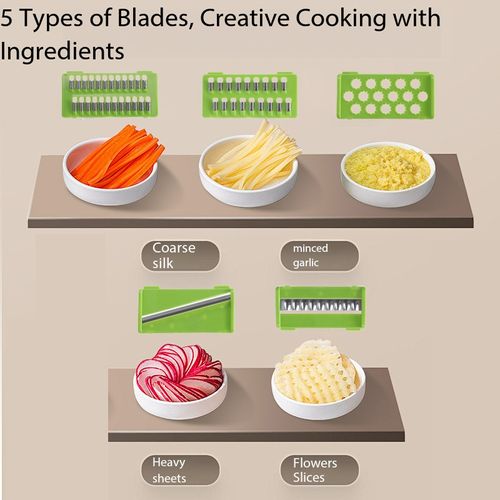 15-Piece Multifunctional Vegetable Cutter Slicer Grater Set with Container for Kitchen Kenya