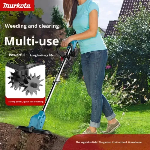 Lithium-ion battery-powered tiller