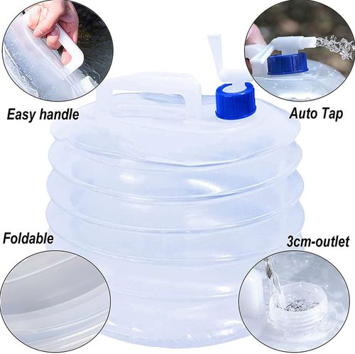 Folding Water Storage Containers, Retractable Large-Capacity Bucket with Handle, Portable Camping Gear and Outdoor Gadgets for Picnics & Road Trips
