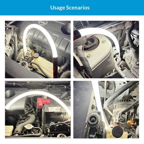 Flexible, high-power, multi-functional LED strip light—an ideal lighting tool for automotive repair and outdoor use.