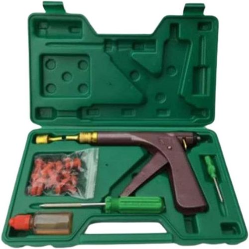 Heavy Duty Mushroom Tire Plug Repair Kit – Tubeless Tire Patch & Plug Gun Tool for Punctures and Flats – Fits Car, Truck, Motorcycle, Tractor