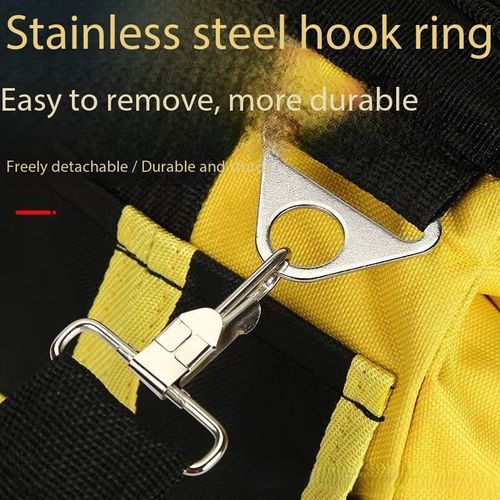 Heavy Duty 1680D Oxford Tool Bag Water Resistant Multi Pocket Hand & Crossbody Storage Bag for Electricians Builders