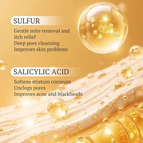 Sulfur Anti-Mite Soap: Antibacterial, Acne-Fighting, and Whitening Herbal Soap (3-Pack)