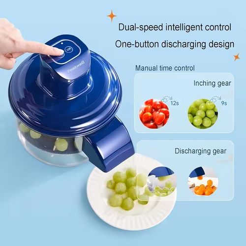 Featwell Electric Grape Peeling Machine – Automatic Peeler Skin Remover Tool for Small Fruits. 20s Fast Peeling Rechargeable Wireless, Grape Garlic Cherry Tomato Peeler,Easy Clean for Home & Commercial Use (Blue-1PC)