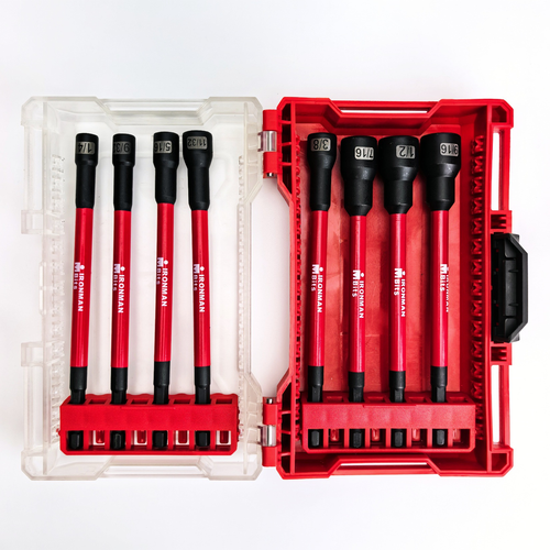 16PCS 150mm Long Impact Socket Set — Magnetic Anti-Shock Deep Socket Wrench Kit for Car Repair