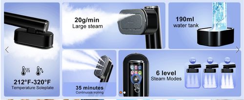 2-in-1 Handheld Garment Steamer 1300W Powerful Steam Iron for Hanging and Flat Ironing Kenya