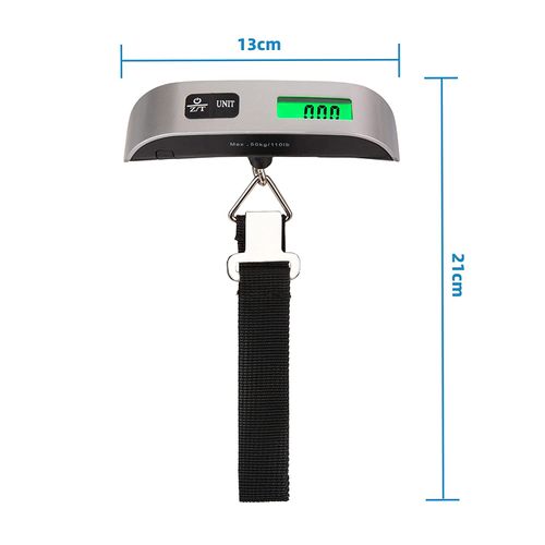 Portable 50kg Digital Luggage Scale – Handheld Battery-Powered Hanging Travel Scale (ABS Material)