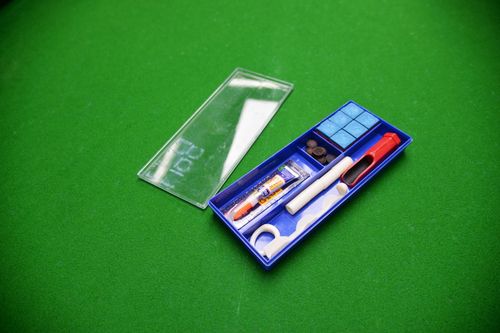 Professional Snooker & Pool Cue Repair Kit - Billiard Tip Shaper, Glue, and Replacement Tips Set with Portable Case