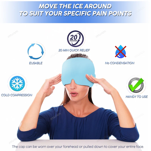360° Full Face Gel Ice Mask Reusable Cold Compress Cap for Headache Eye Relief Kenya