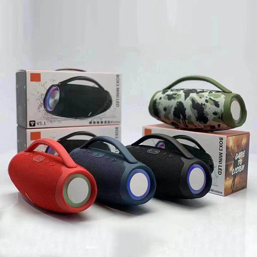 BOOMS BOX3 MINI Wireless Bluetooth Speaker – Portable Outdoor Bass Speaker with Handle, Waterproof, Deep Bass, Long   Battery Life