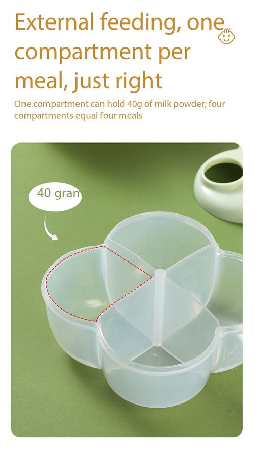 Portable 4-Compartment Baby Formula Dispenser