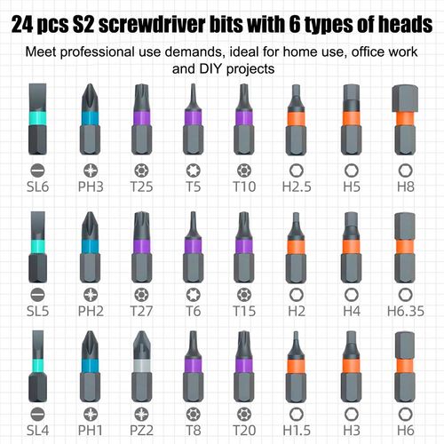 24-In-1 Magnetic Ratchet Screwdriver Set S2 Steel Bits Anodized Aluminum Handle Precision Tool Kit Kenya