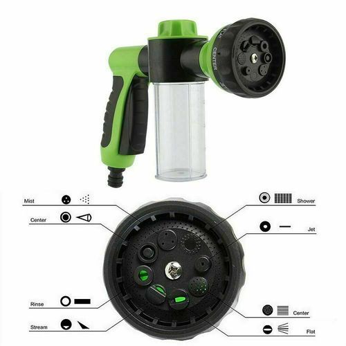 8-Pattern Garden Watering & Car Wash Spray Gun with Pre-mix Bottle