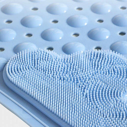 Cloud Design Anti-Slip Shower Mat with Suction Cups — Safe & Soft Bathroom Floor Mat