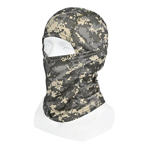5PCS Camouflage Balaclava Face Mask UV Protection Men Women Sun Hood Tactical Motorcycle Fishing Hiking Cycling Neck Gaiter Breathable Bandana Summer Cooling Gaiter for Multifunctional Windproof Sports